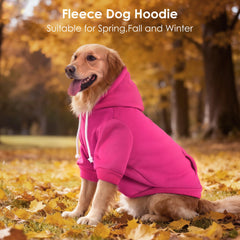 Baobicute sudadera para perro rosa, bolsillo posterior, almacenamiento práctico para golosinas y llaves.