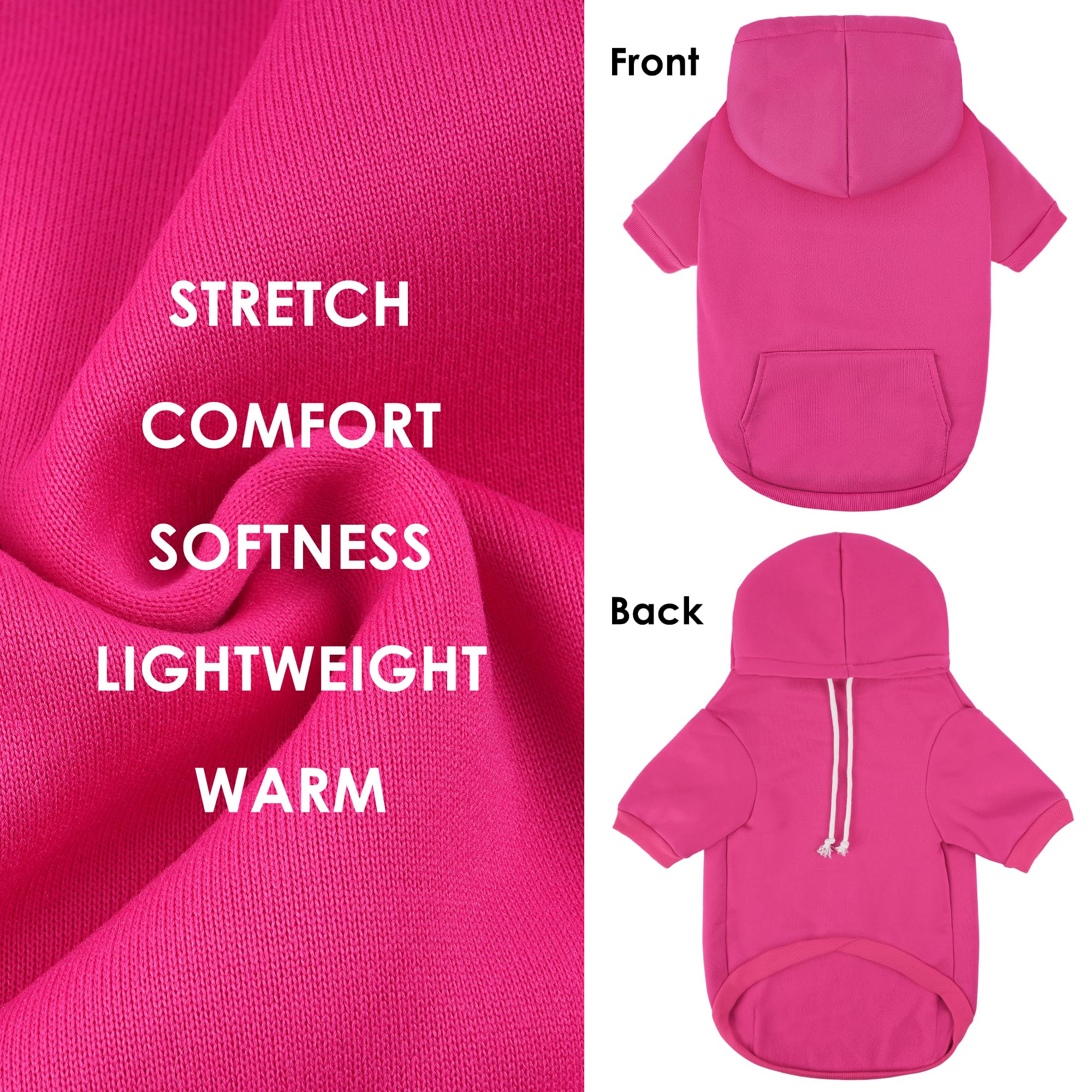 Baobicute sudadera para perro rosa, diseño de cuadros, look moderno y cálido durante salidas.