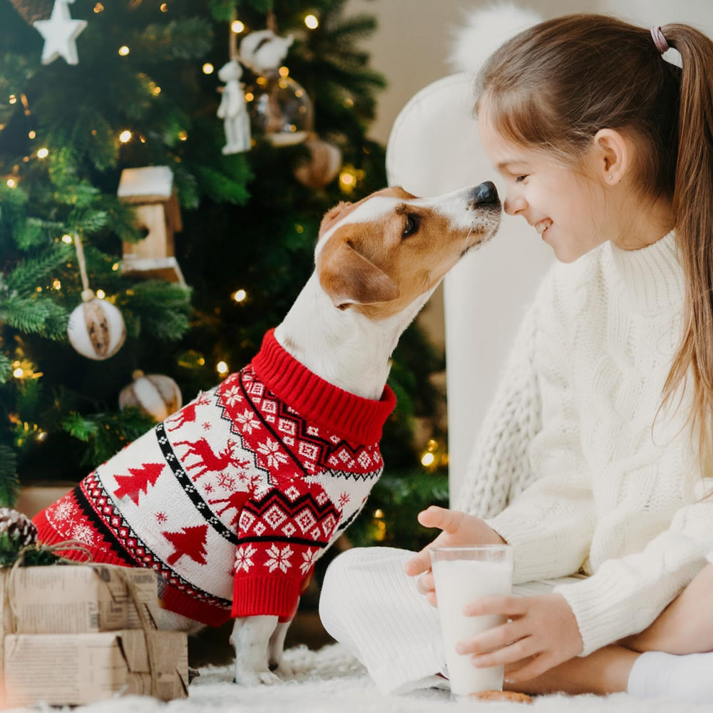 Baobicute suéter navideño para perro, lavado a máquina fácil de mantener