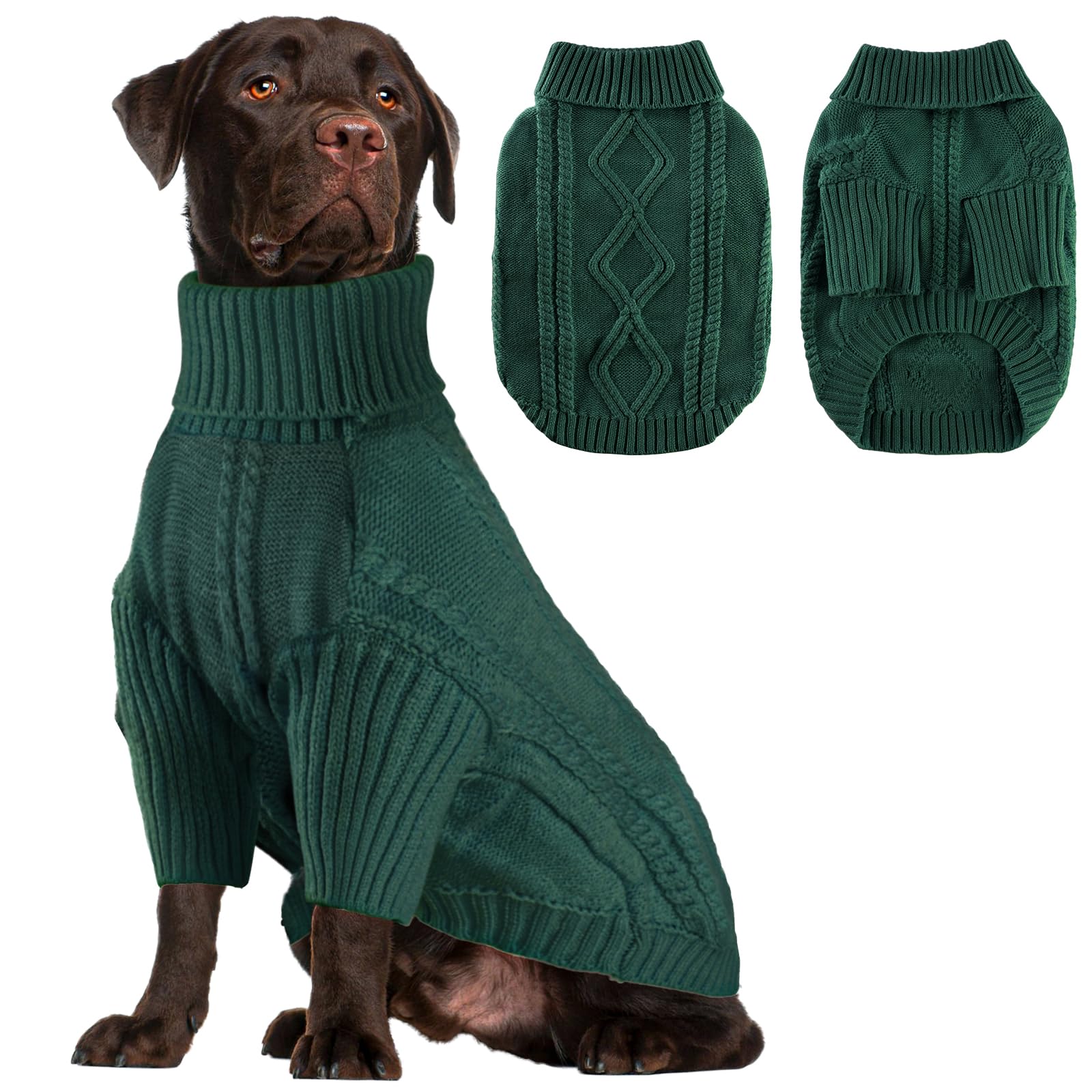 Baobicute suéter para perro grande, cuello alto, ideal para paseos invernales