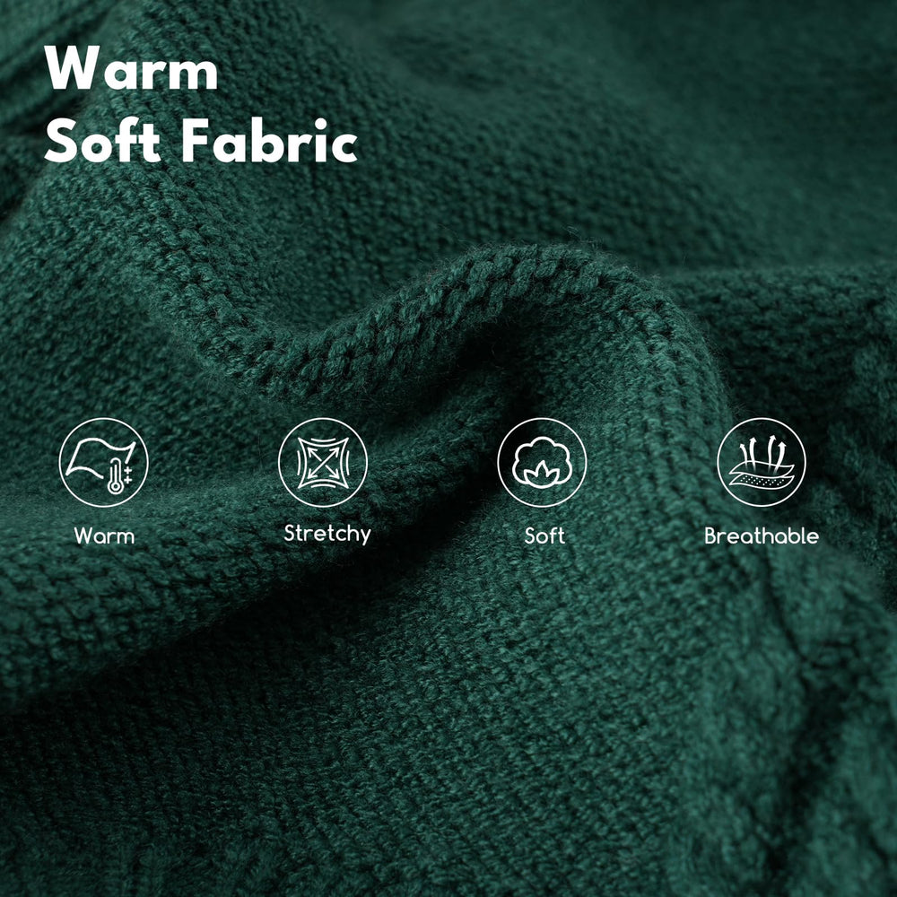 Baobicute suéter con textura trenza para perro grande, abrigo suave