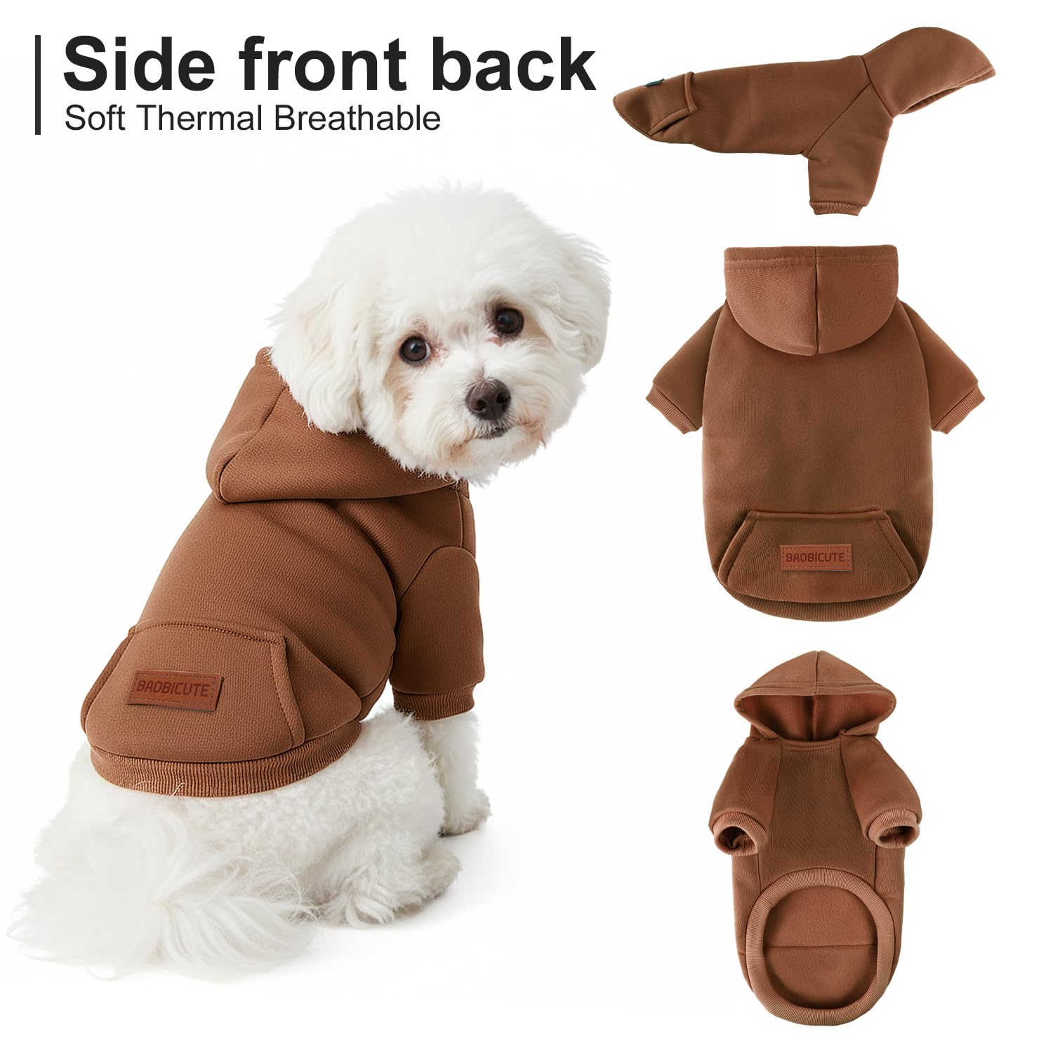 Baobicute tejido poliéster resistente: diseño duradero para perros activos.