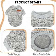 Baobicute trío de suéteres, colores variados, ideal para combinar con looks de tu perro.