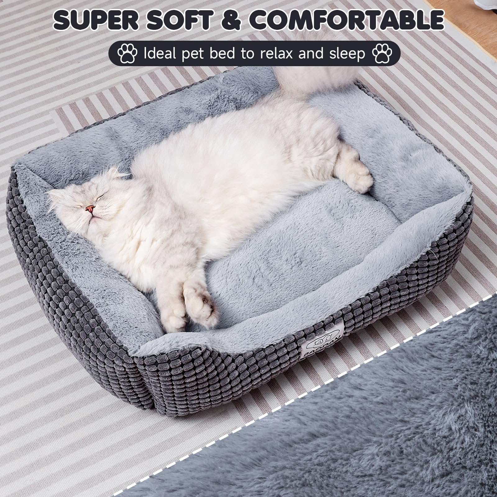 Baodan cama con base antideslizante para evitar movimientos.