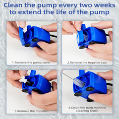 Baofum bomba silenciosa, menos de 40 dB, ideal para casa.