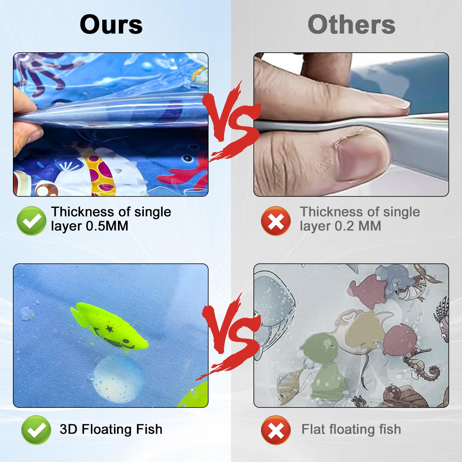Baoyemes mat sensacion agua para gatos, estimula juego y exploración.