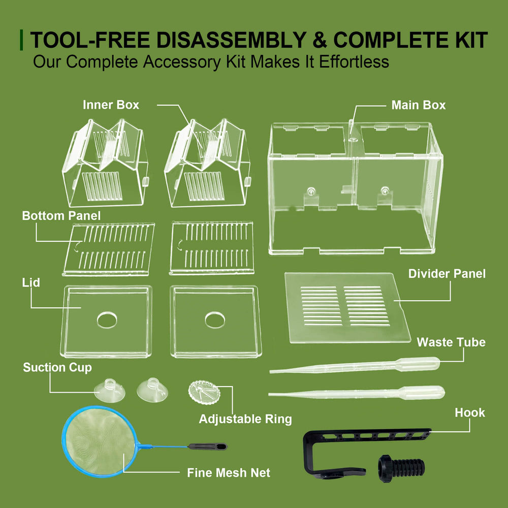 Kit completo BaoZqua para cría e cuarentena con accesorios incluidos