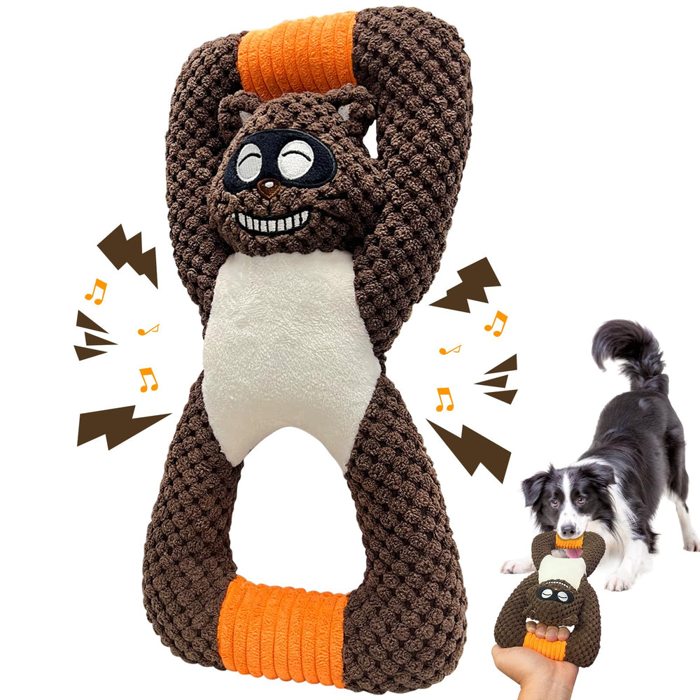 Juguete mapache de BAPSOUZU para tirar, ideal para juegos activos.