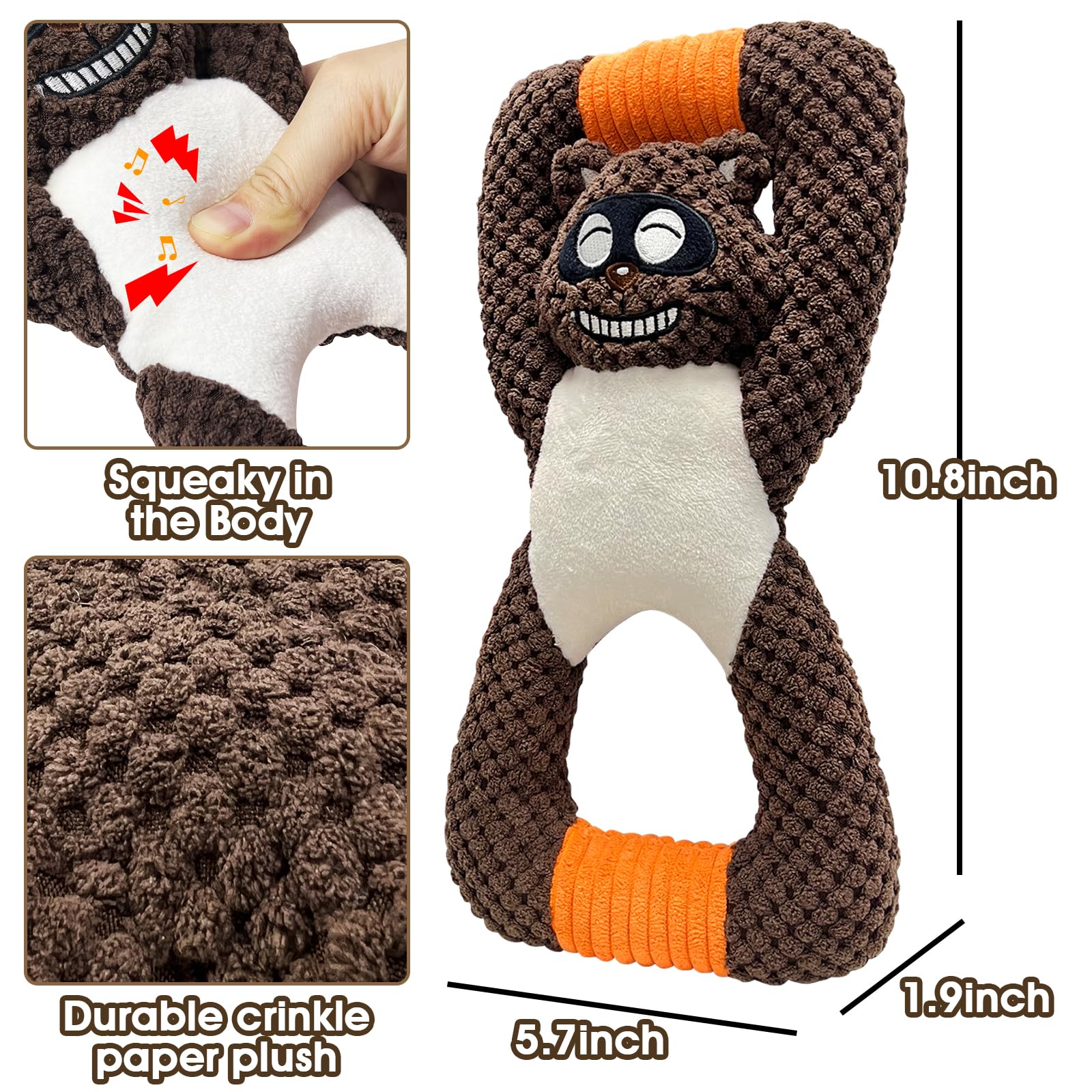 Juguete interactivo mapache BAPSOUZU para enriquecer el juego diario.