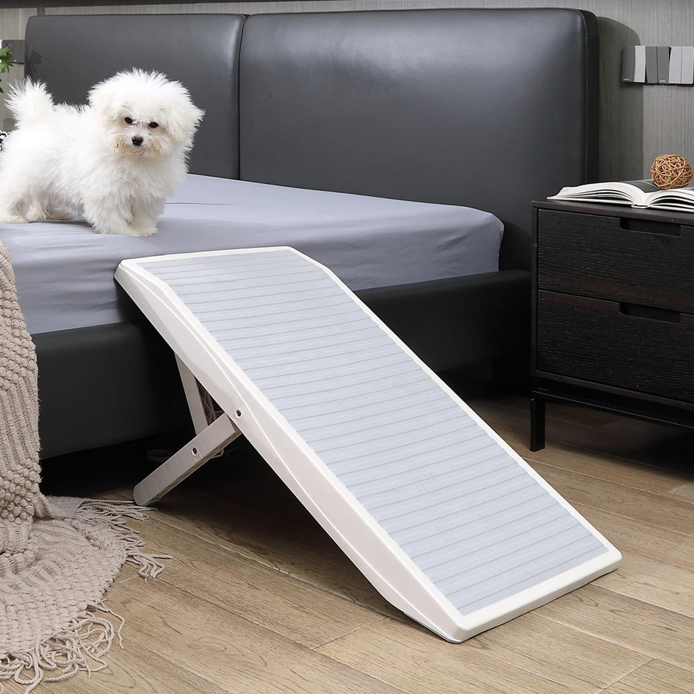 BAQTALE rampa para perro en cama y sofá, cuatro alturas para mayor comodidad.