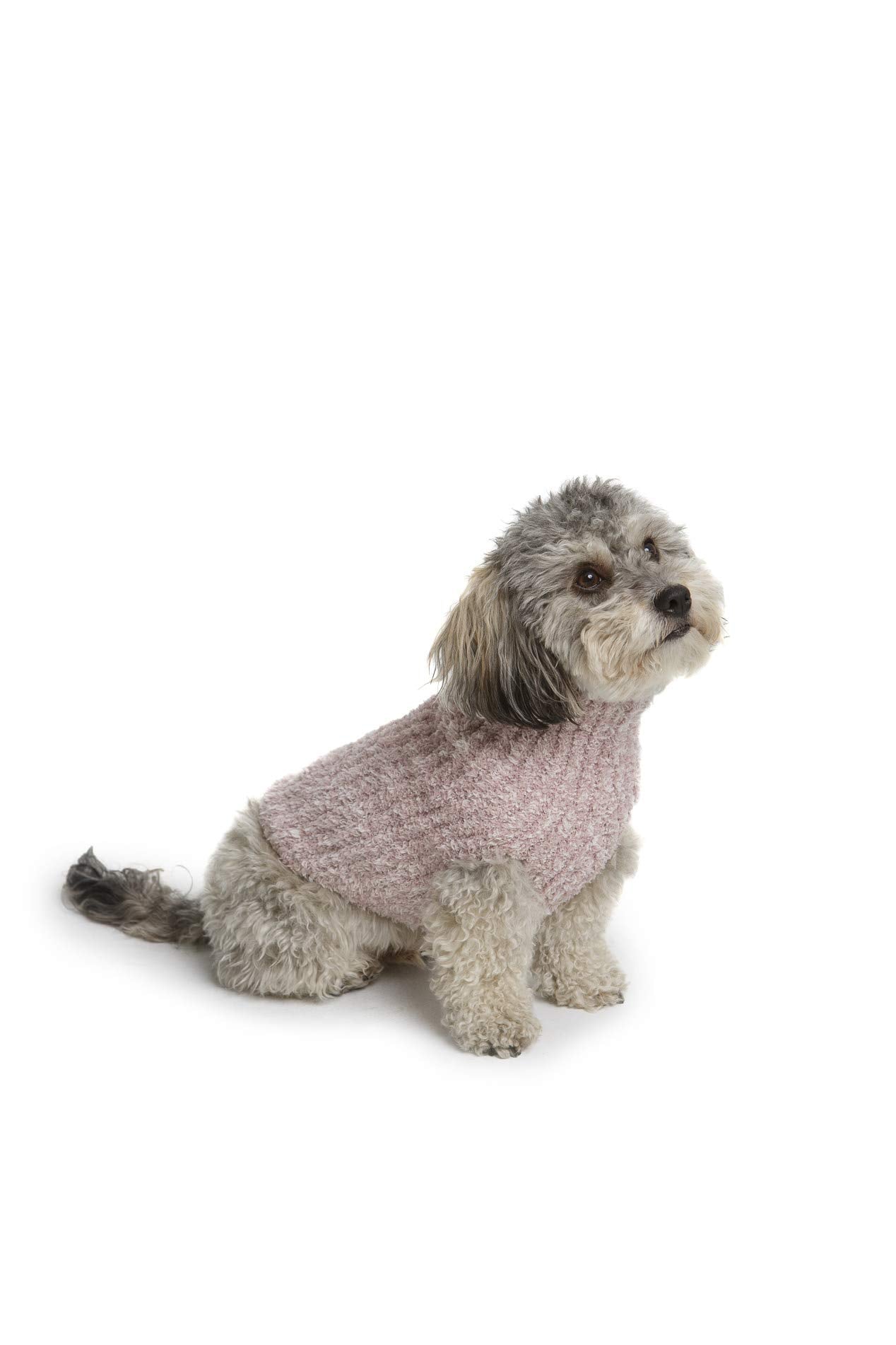 Barefoot Dreams CozyChic Ribbed Pet Sweater con apertura superior para correa, ideal para paseos.