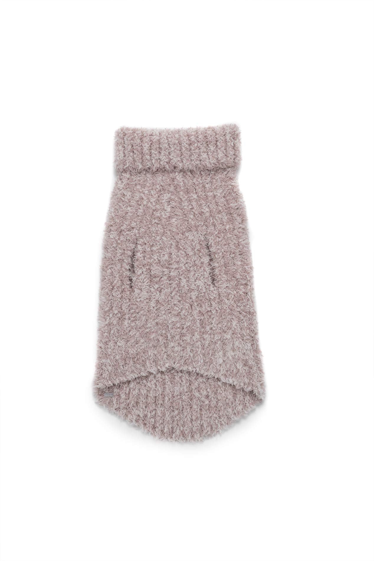 Barefoot Dreams CozyChic Ribbed Pet Sweater cuello y puños ribeteados para ajuste cómodo.