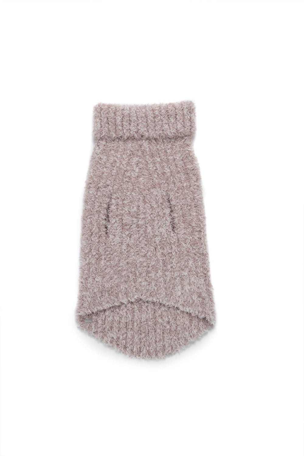 Barefoot Dreams CozyChic Ribbed Pet Sweater cuello y puños ribeteados para ajuste cómodo.