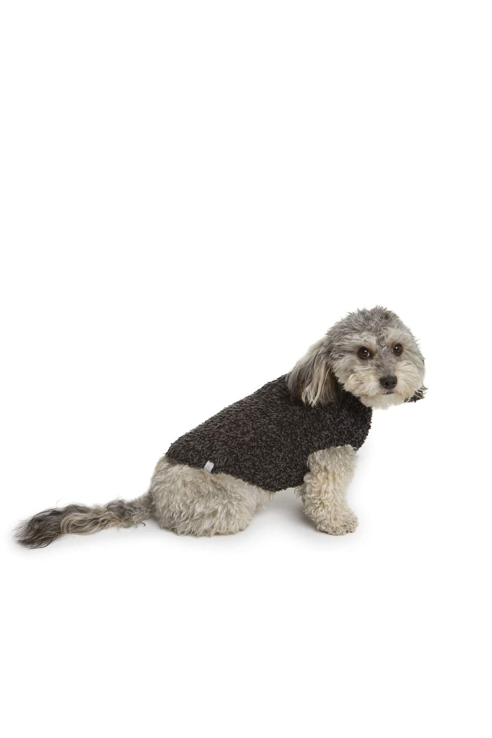 Barefoot Dreams Cozychic suéter para mascotas, vista frontal, textura suave y cálida