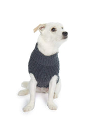 Barefoot Dreams suéter para perro CozyChic ribbed, Slate Blue, mantiene cálido a tu mascota