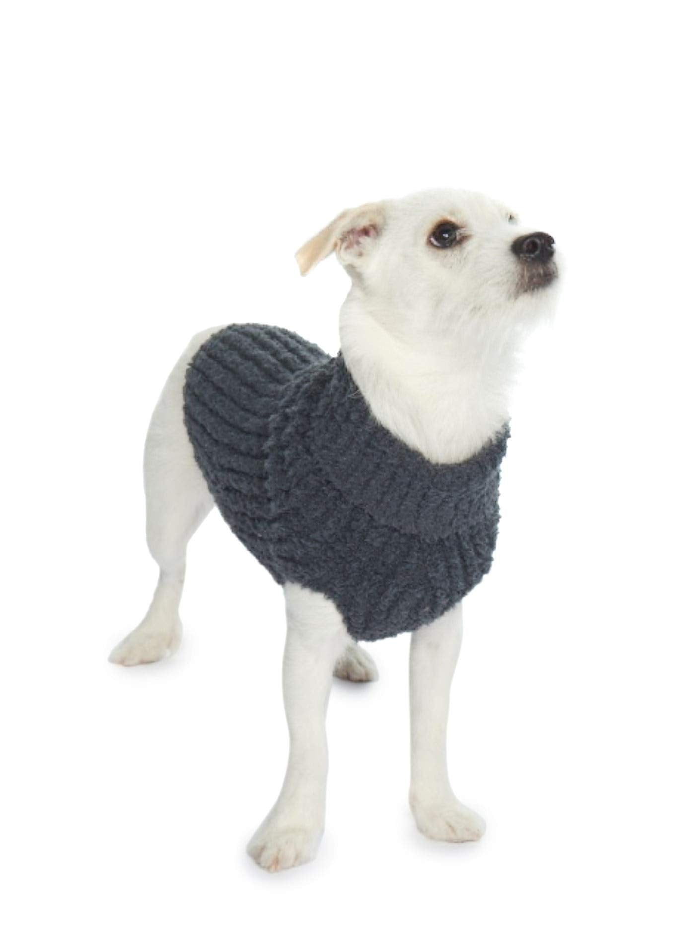 Barefoot Dreams suéter para perro, ribbed, Slate Blue, ideal para paseos frescos