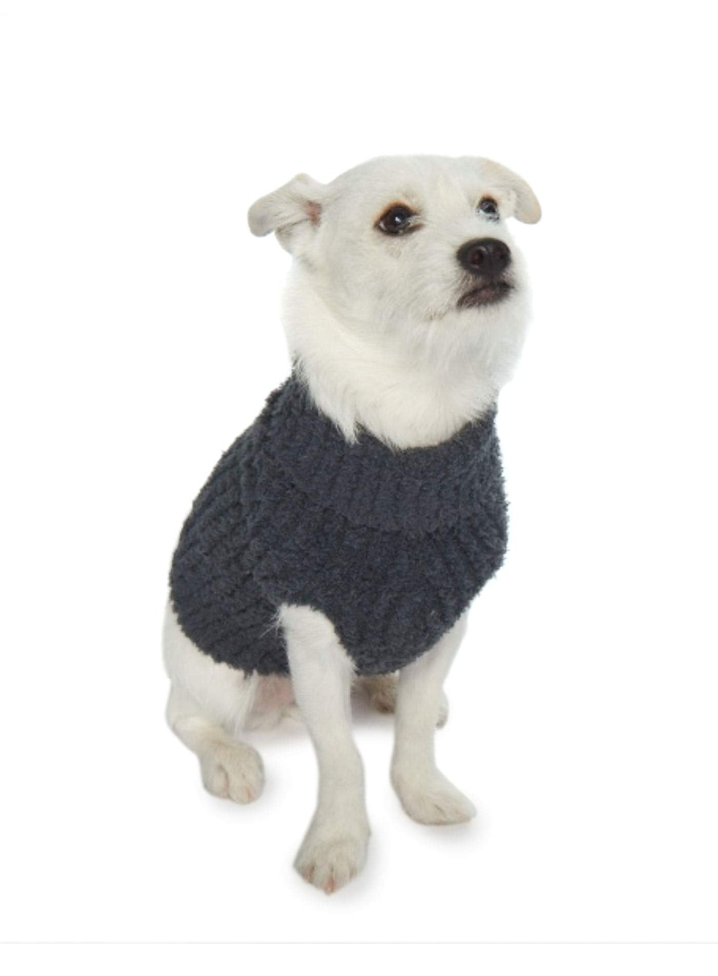 Barefoot Dreams suéter ribbed para mascota, Slate Blue, ajuste cómodo