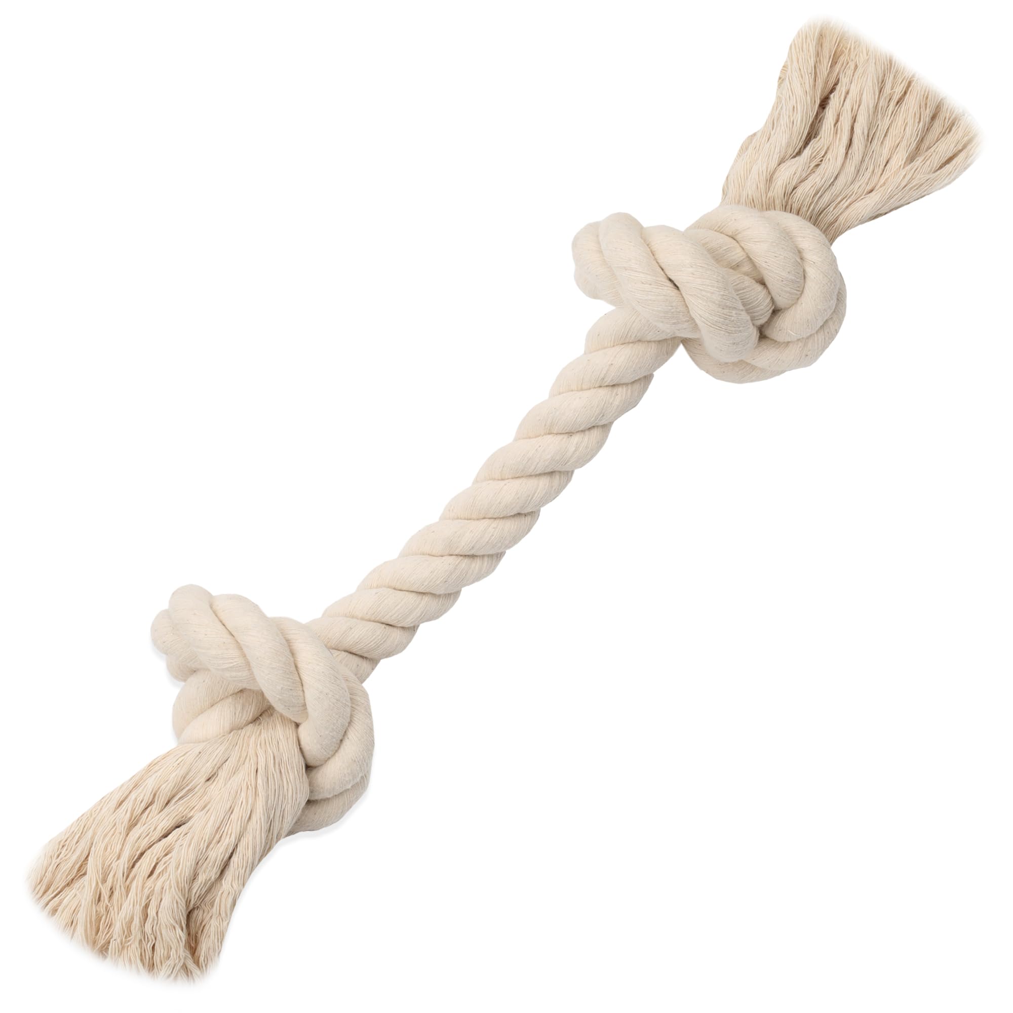 Barida juguete cuerda algodón blanco para perros, ideal para masticar con seguridad