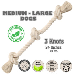 Barida juguete de cuerda para perros medianos y grandes, para tirar y lanzar.