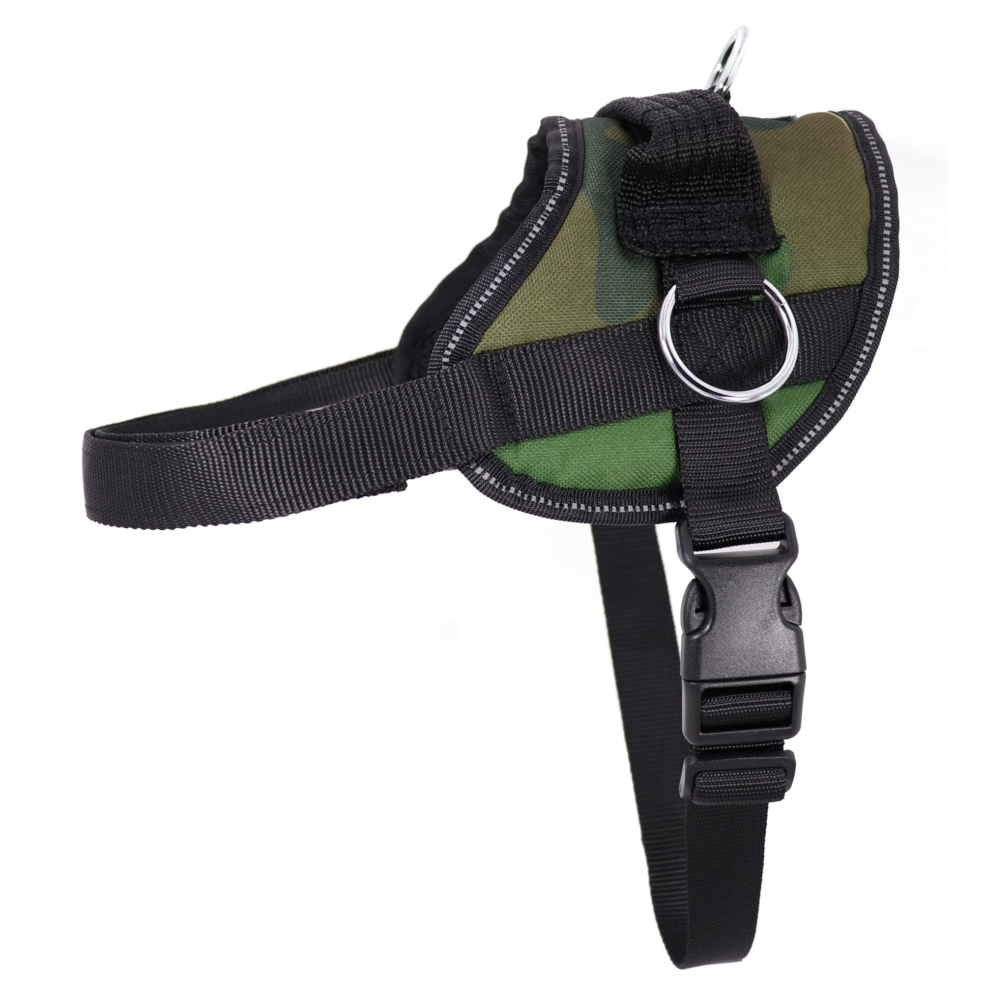 Arnés Bark Appeal No-Pull verde camo XXL para paseos cómodos