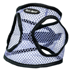 Arnés Bark Appeal paso entrante lavanda con malla suave para paseos cómodos