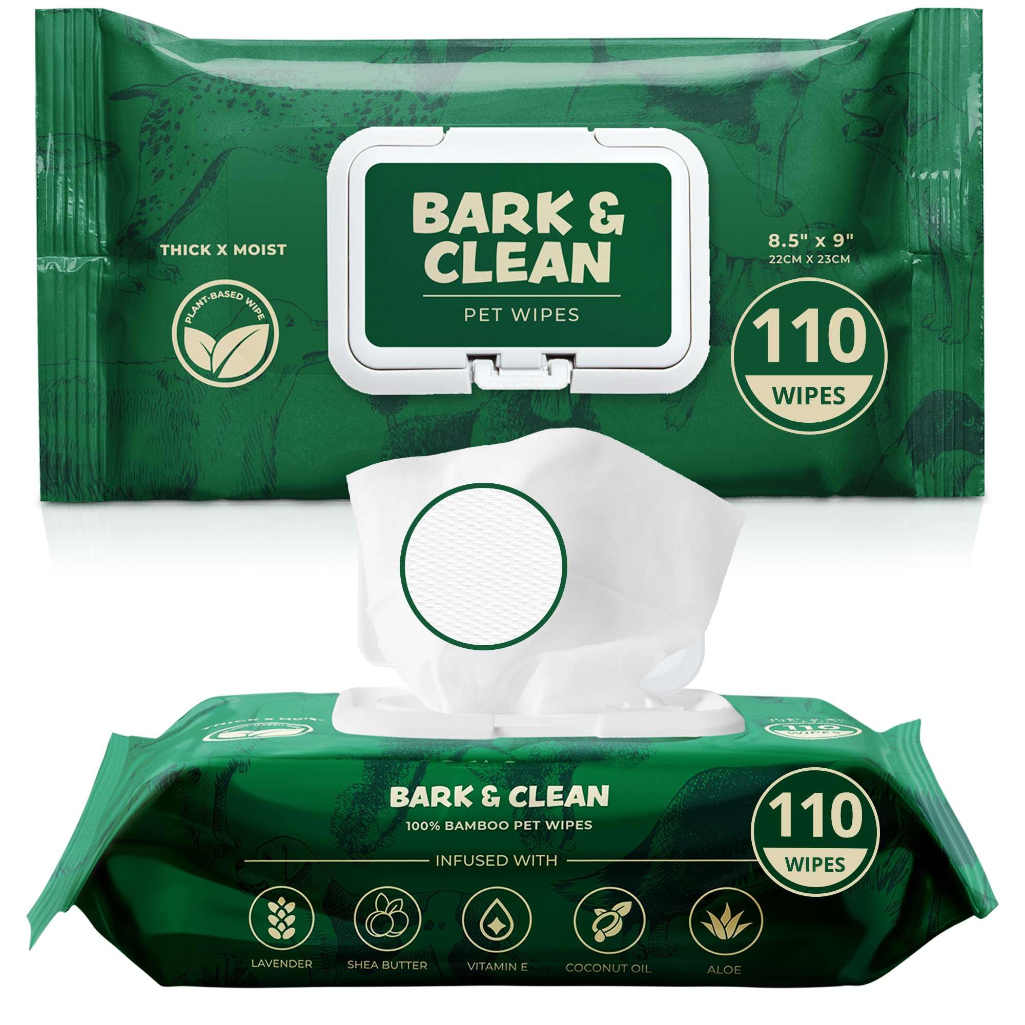 Bark & Clean, empaque de toallitas para perros para uso rápido y limpio