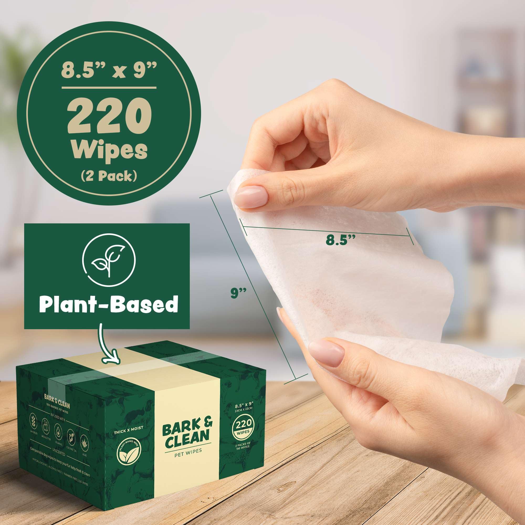 Bark & Clean, toallitas de bambú para higiene diaria del pelaje