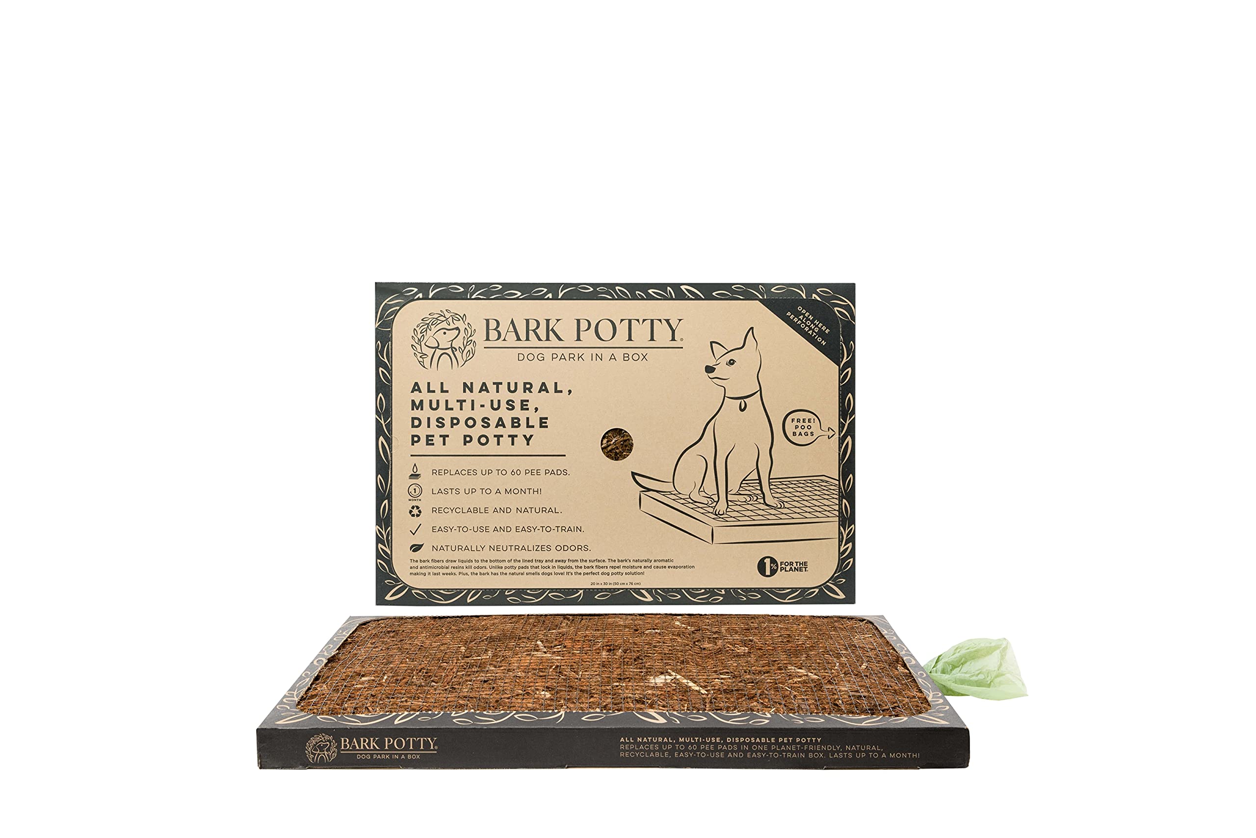 Bark Potty Bandeja de entrenamiento para perros grande, uso interior o exterior