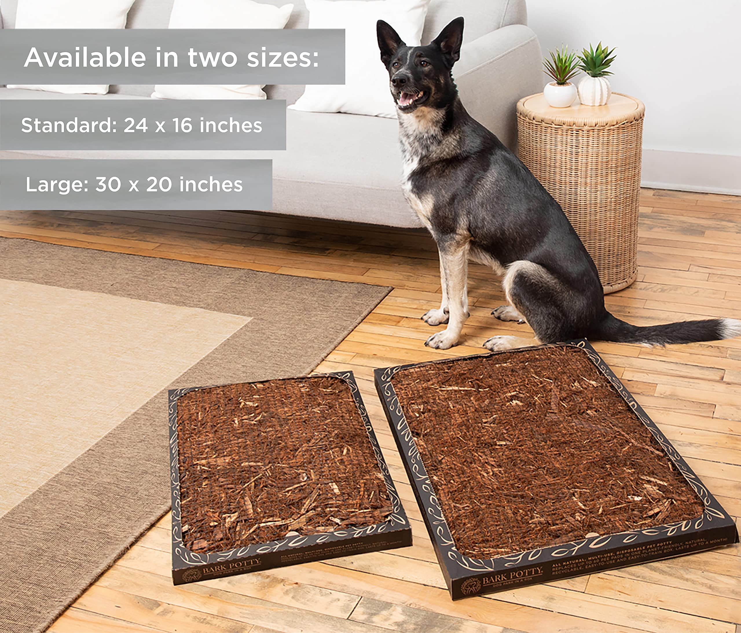 Bark Potty Dos tamaños disponibles para mascotas de distintos tamaños