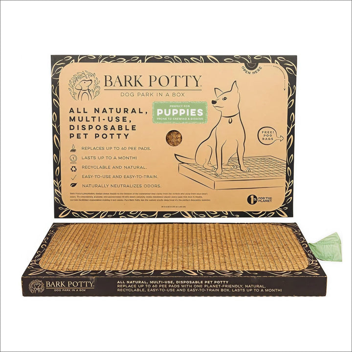 Bark Potty entrenamiento cachorros: superficie segura para morder y aprender a usar el potty.