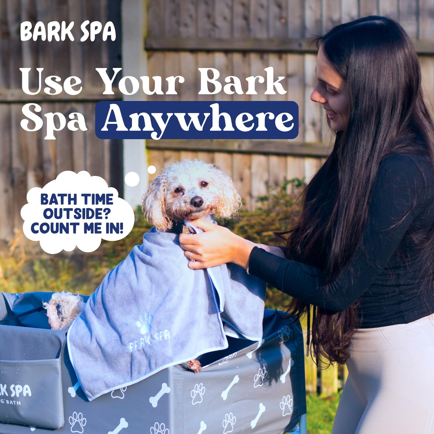 Bark Spa: apta para perros de hasta 60 libras.