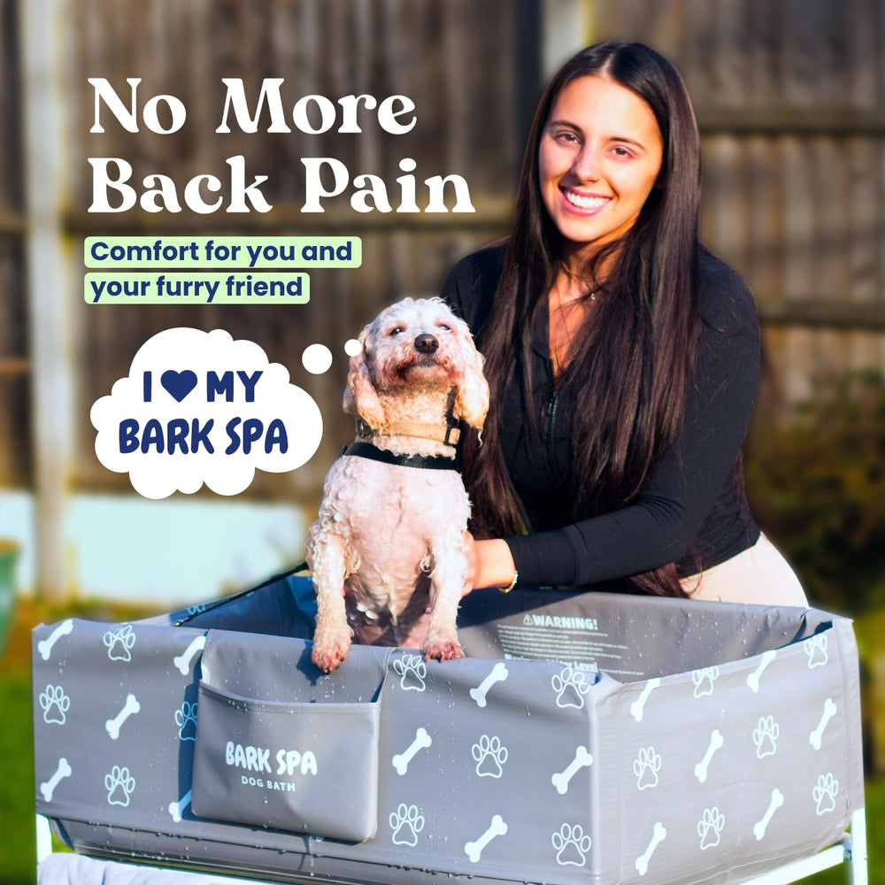 Bark Spa: tina para perro portátil, ideal en espacios reducidos.