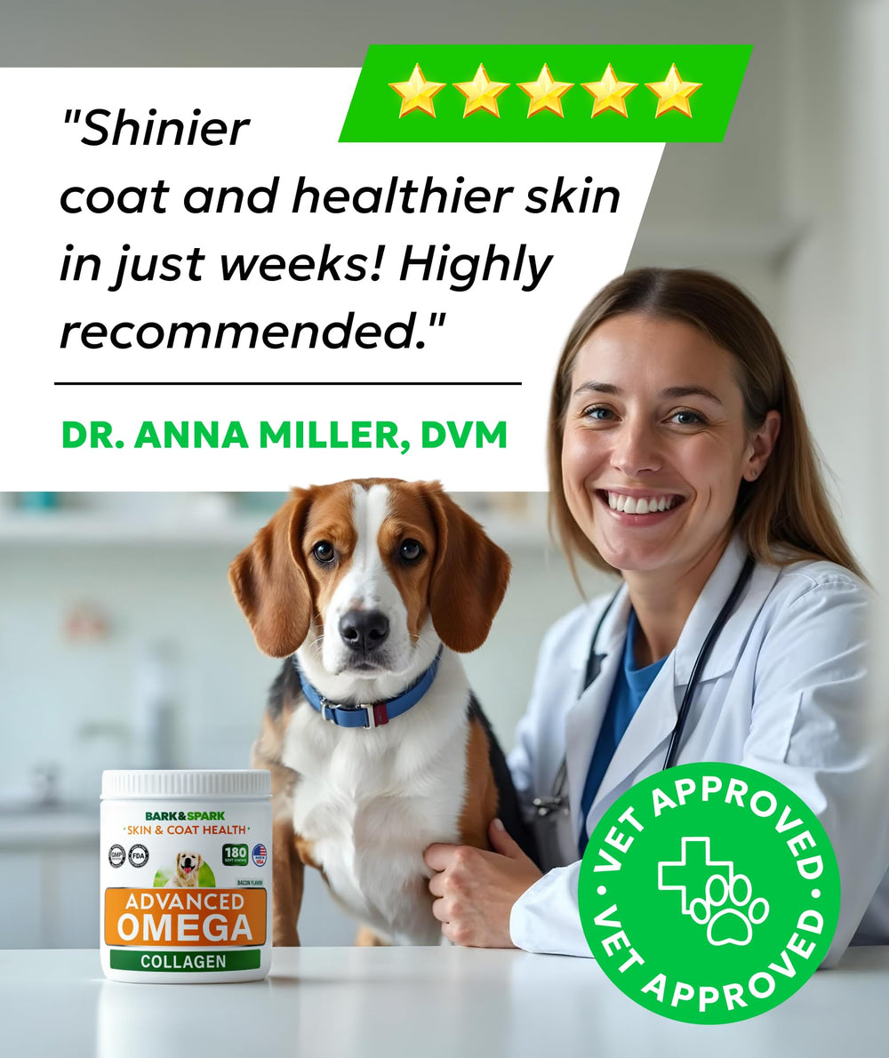 Dosis diaria recomendada para perros con Bark&SPARK omega-3.