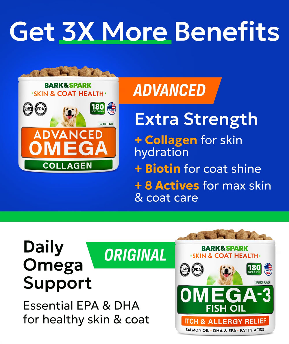 Perro con pelaje suave gracias a Bark&SPARK omega-3.