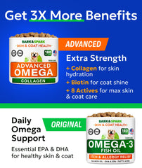 Perro con pelaje suave gracias a Bark&SPARK omega-3.