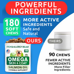 Cuidado de piel y pelaje gracias a Bark&Spark Omega-3 para perros.