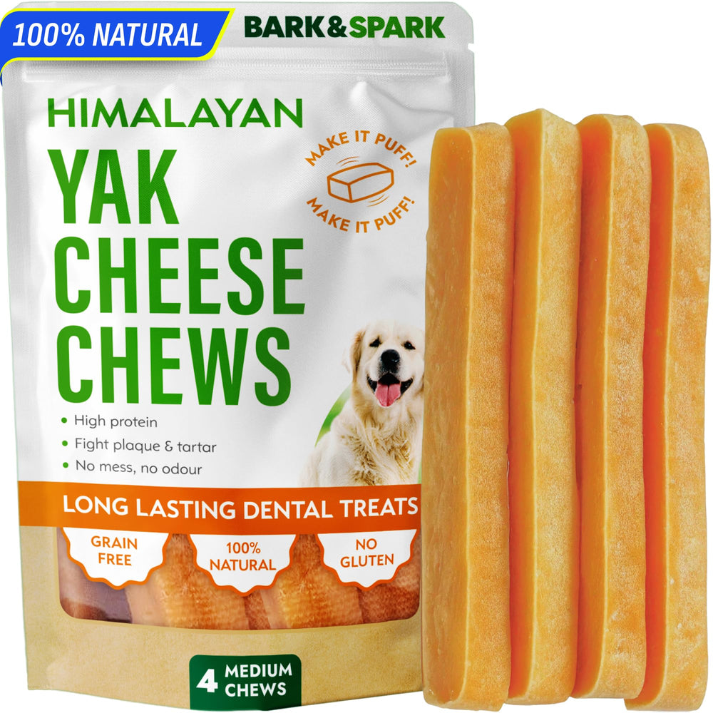 BARK&SPARK Yak Cheese Himalayan masticable original para perros, duración y sabor natural.