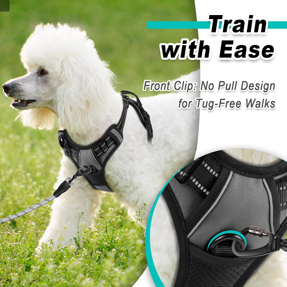 BARKBAY arnés ajustable con confort para perros pequeños, ajuste cómodo.
