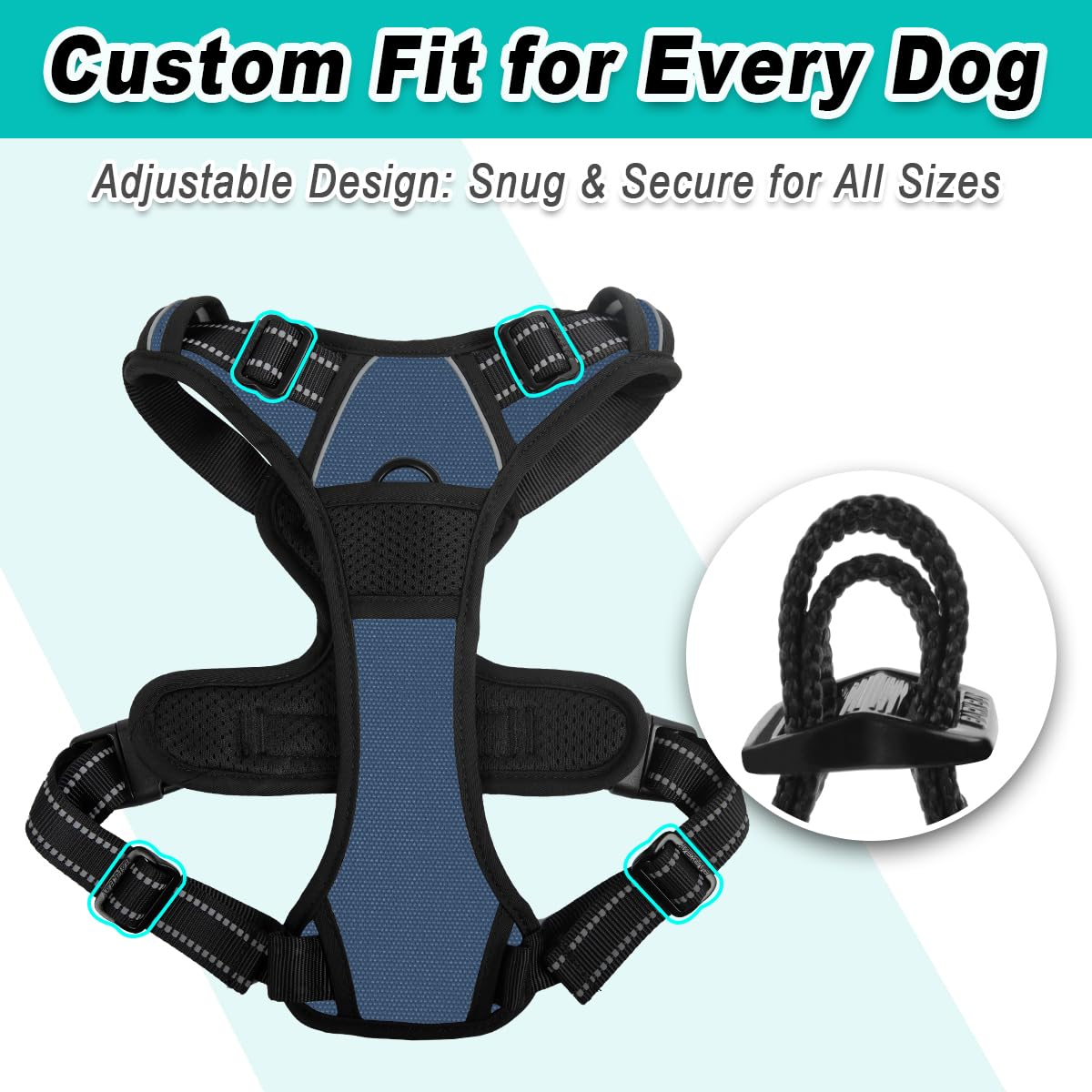 BARKBAY Arnés con ajuste seguro para perros pequeños