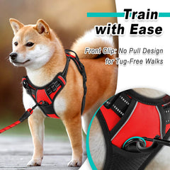 BARKBAY arnés con clip frontal para guía suave durante entrenamientos.