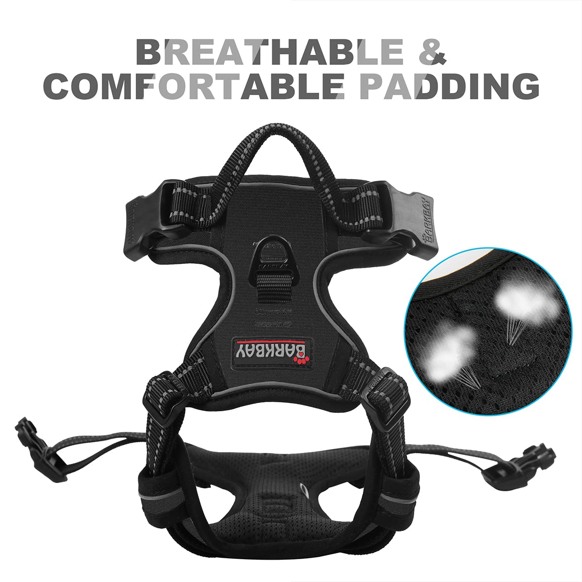 Arnés Barkbay diseñado para perros grandes, ideal para paseos diarios.