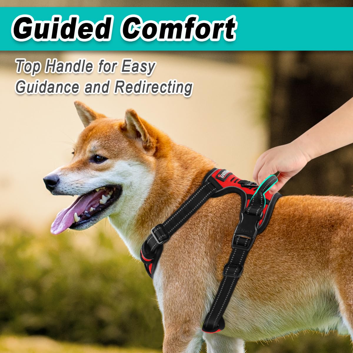 BARKBAY arnés durable para uso exterior en aventuras y senderismo.