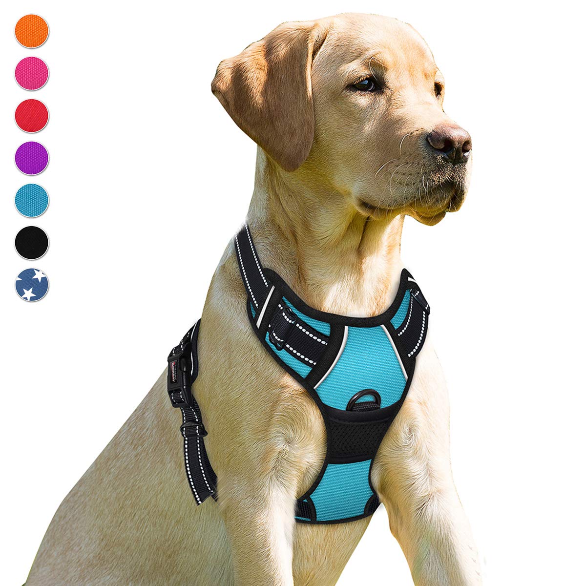 BARKBAY arnés con clip frontal para reducir tirones durante paseos.