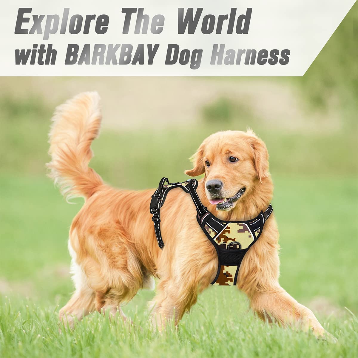 BARKBAY arnés perro detalle camo desierto