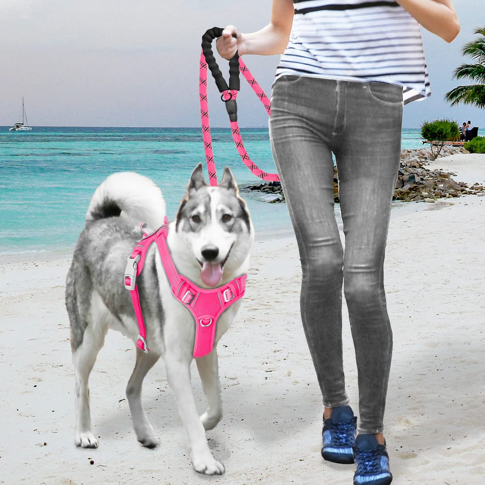 Arnés Barkbay rosa para perros grandes, talla L.