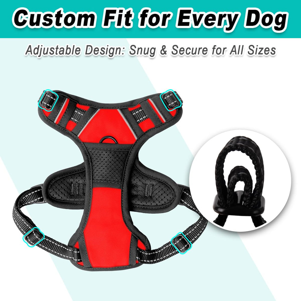 BARKBAY arnés con visibilidad y clip frontal para perros activos
