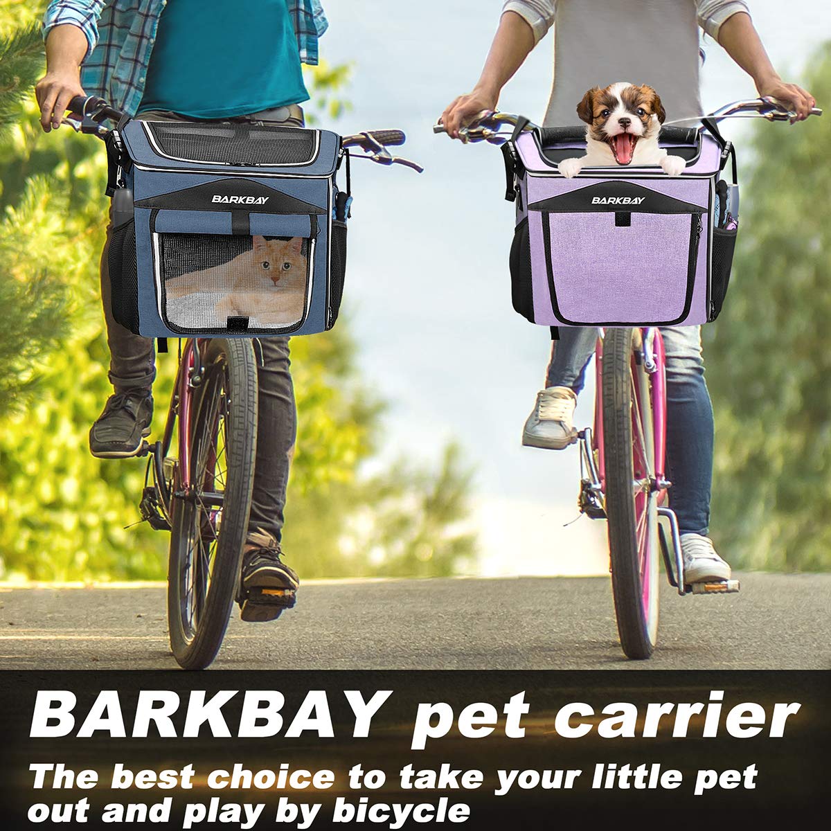 barkbay canasto bici perro dos puertas: acceso cómodo para subir o bajar tu mascota.