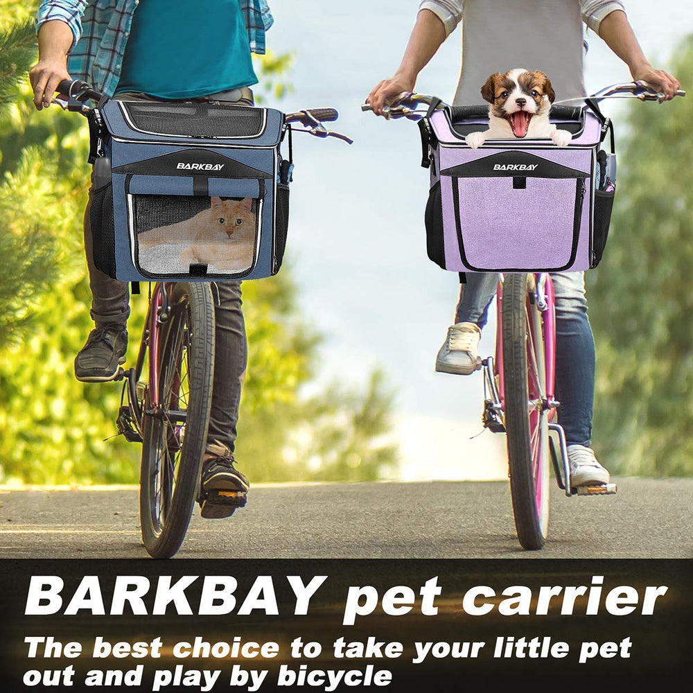 barkbay canasto bici perro dos puertas: acceso cómodo para subir o bajar tu mascota.