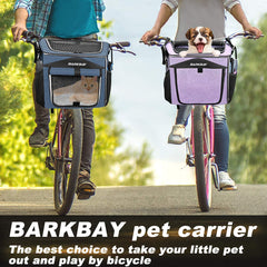 barkbay canasto bici perro dos puertas: acceso cómodo para subir o bajar tu mascota.