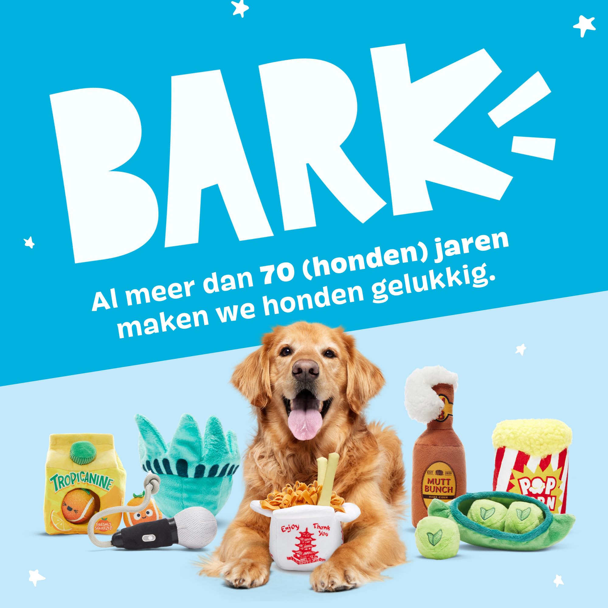 Barkbox 2 en 1 juguete resistente para perros grandes.